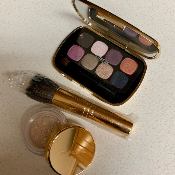 bareMinerals Other - BARE MINERALS 3PC READY SHADOW, FACE, BRUSH SET